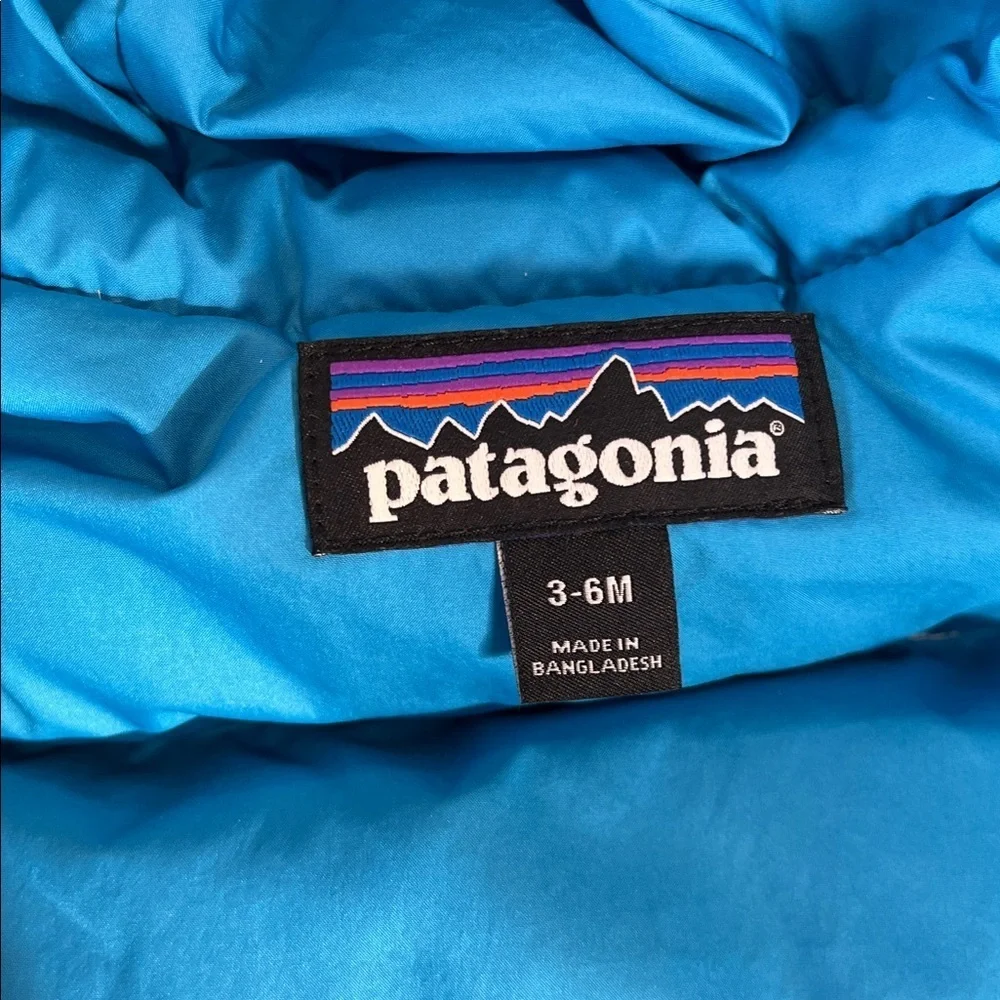 Patagonia Light Pink hi loft down puffer coat girls 3-6 months winter outdoor